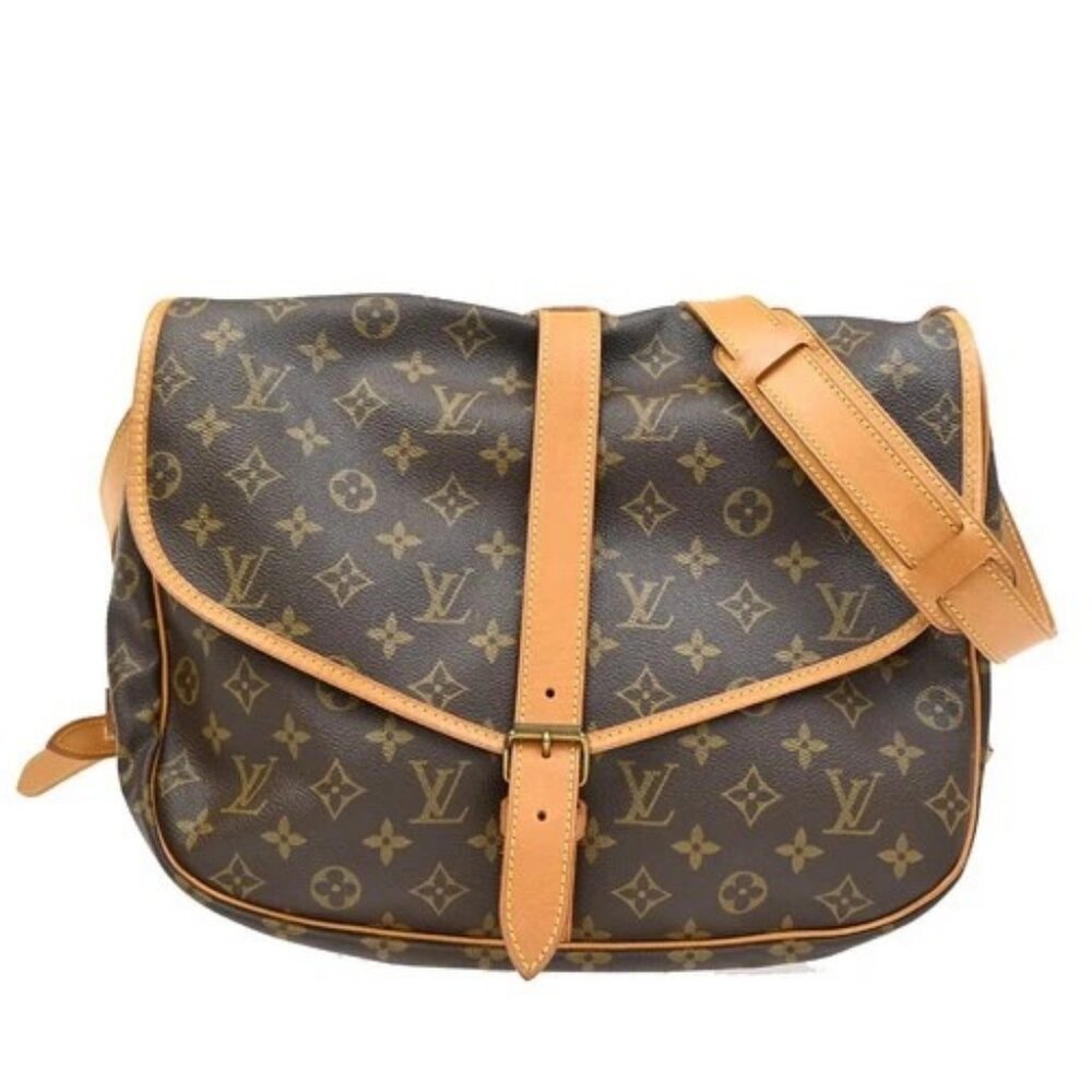 LOUIS VUITTON Saumur 35 Shoulder Bag Monogram Leather BN France M42254 15DA112